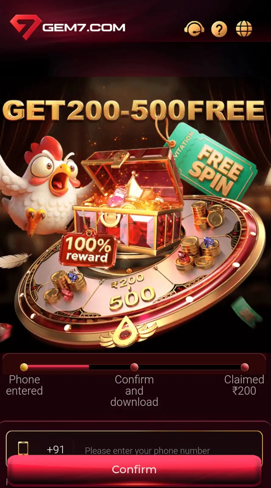 777in Game mobile app and gaming interface