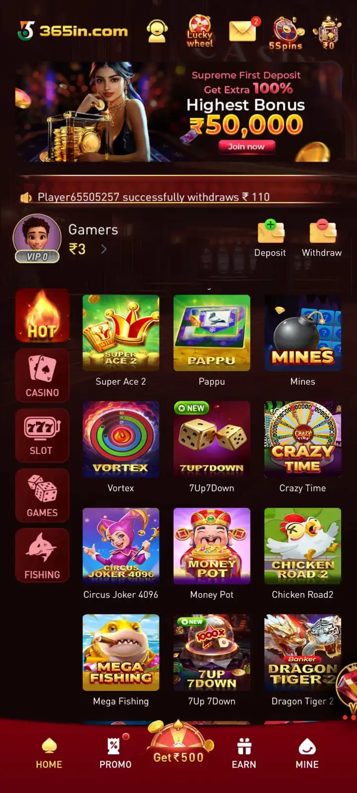 365in Game APK